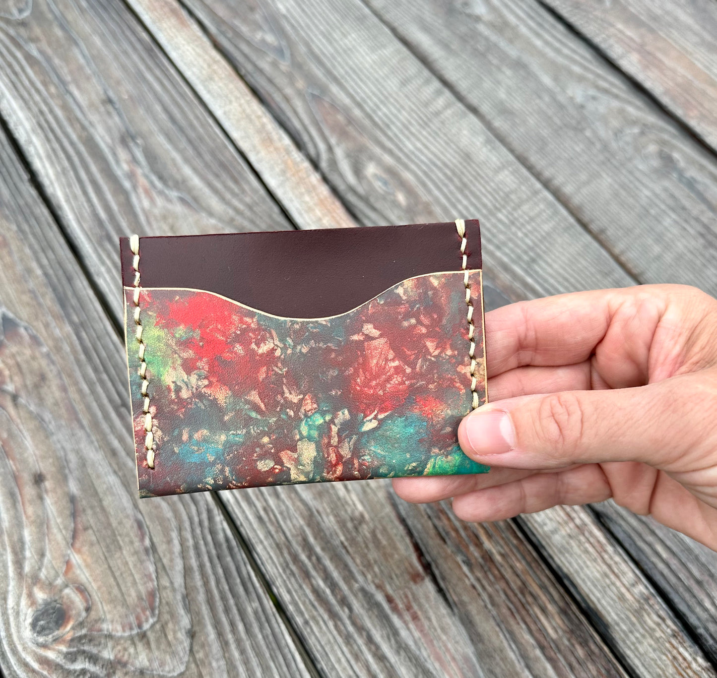 Porte-cartes en cuir